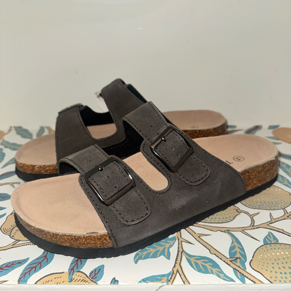 Men's Gray Slip-On Sandals